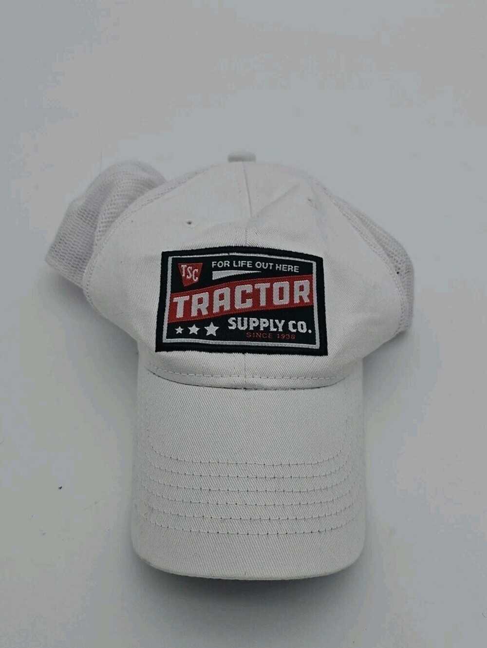 White Tractor Supply Co Snapback Trucker Hat One Size Black Red Outdoor Cap